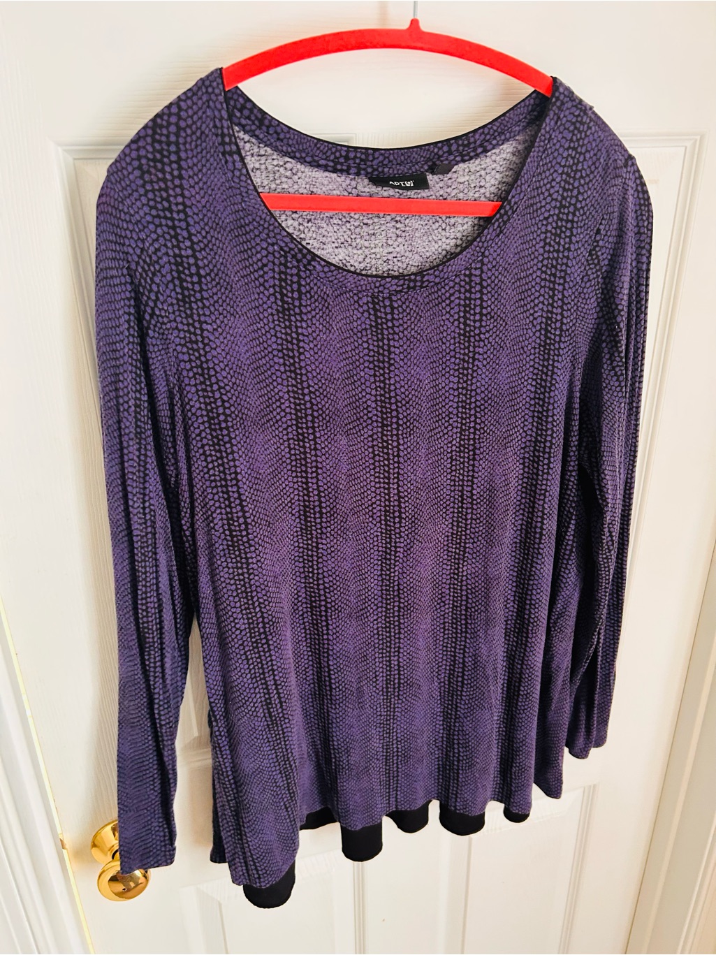 Apt. 9 Blur Scoop Neck Long-Sleeve Textured Top